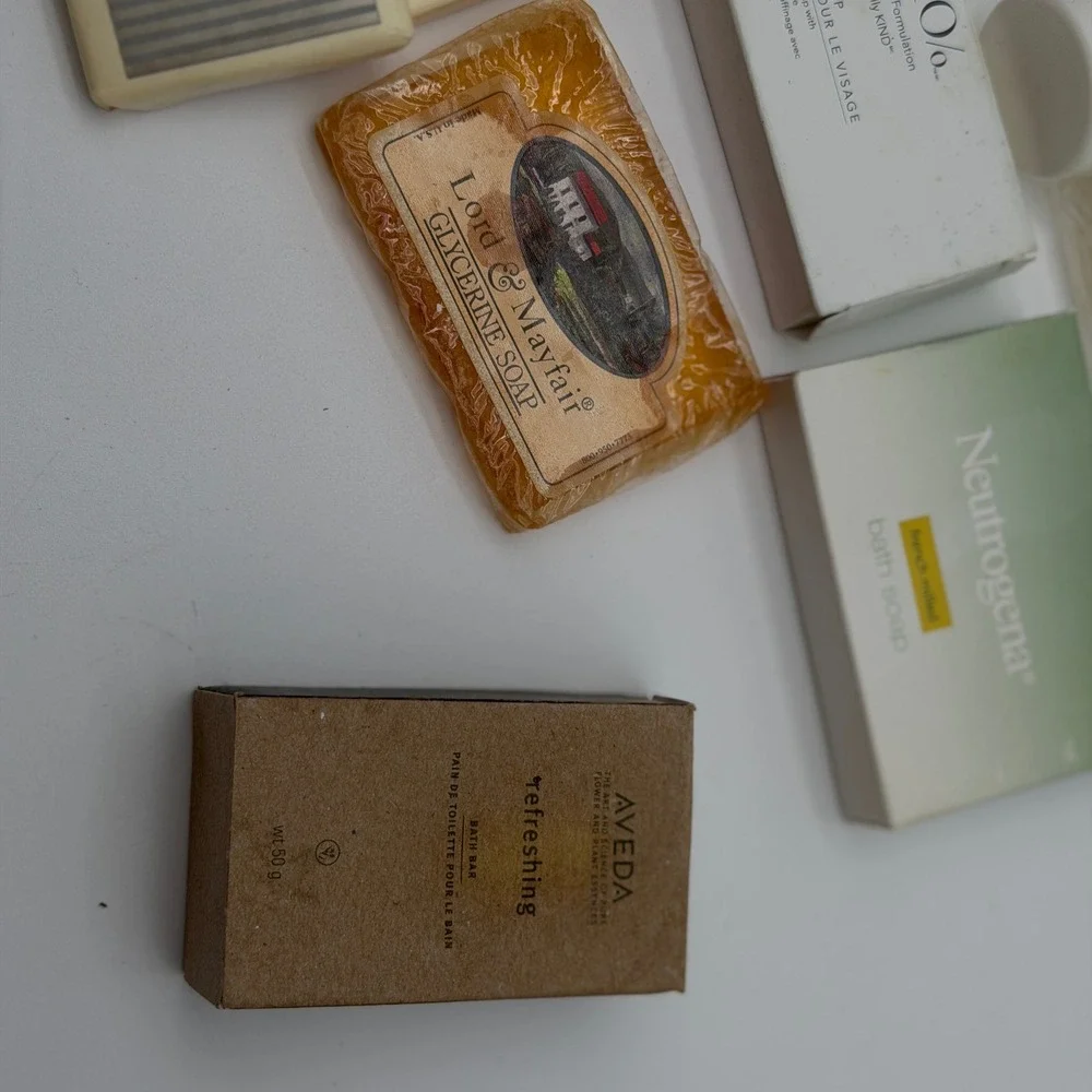 Luxury Hotel Amenity Lot Aveda Neutrogena Peter Thomas Roth Lather Soaps Lotion